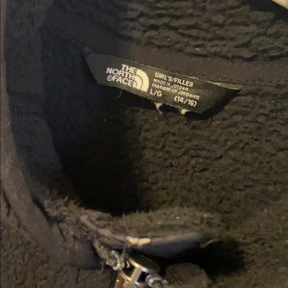 Girls Black North Face Zip Up Jacket - Picture 2 of 6